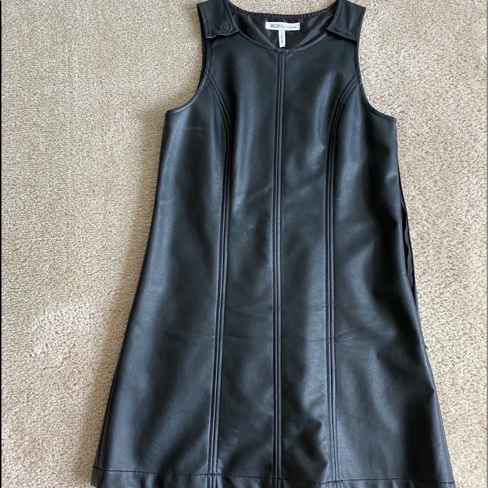 Faux leather dress